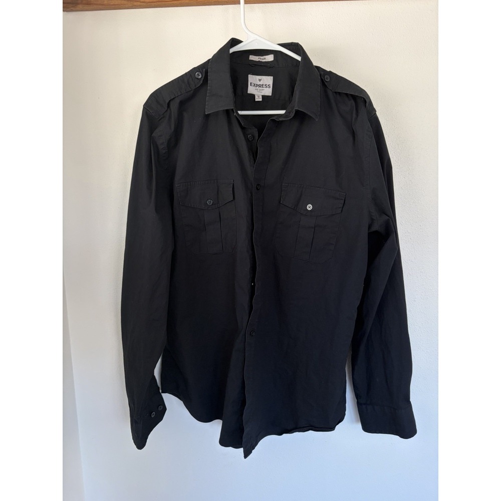 Express Men's Button-Up Dress MK2 Fitted Shirt Size XL 17-17 1/2 Long Sleeve VNT